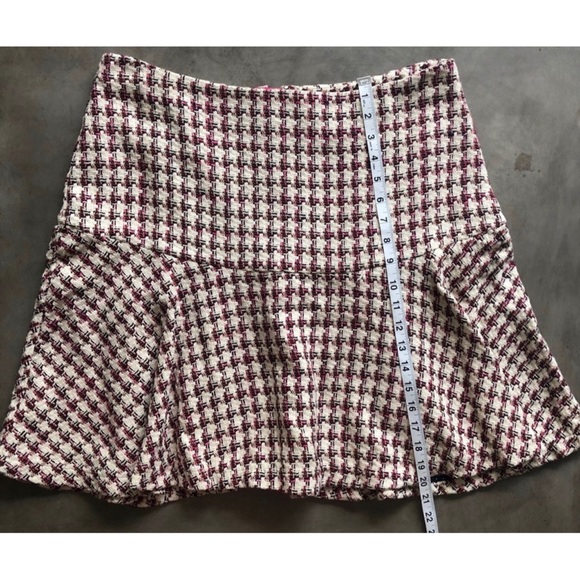 Anthropologie Bobbie Plaid Flounced Mini Skirt EUC - SZ 14 - Picture 8 of 16